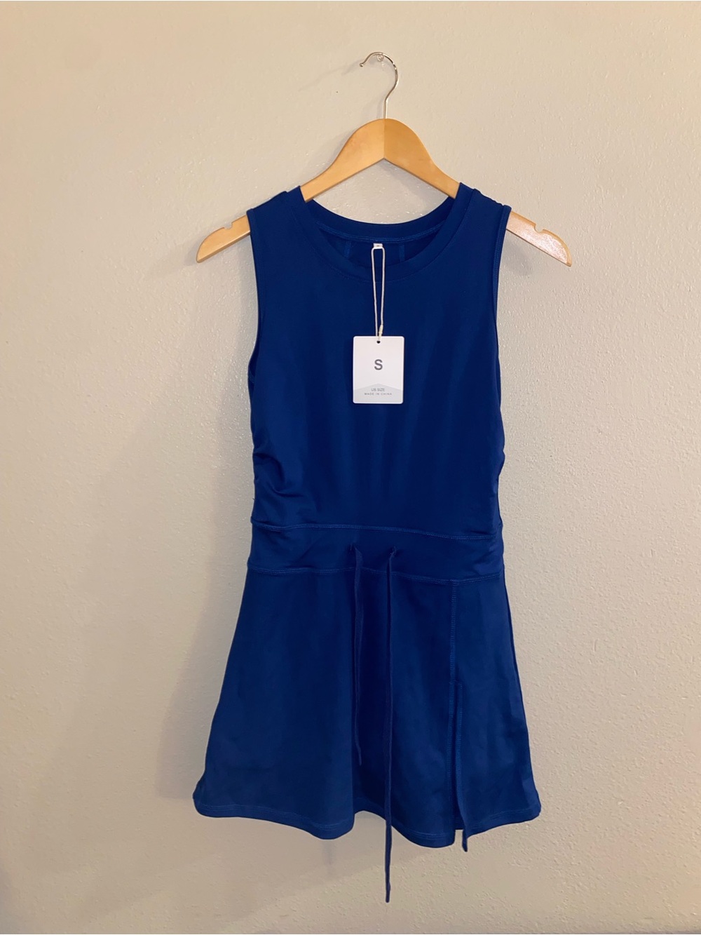 Royal Blue Athletic Tennis Dress With Built In Shorts Size S